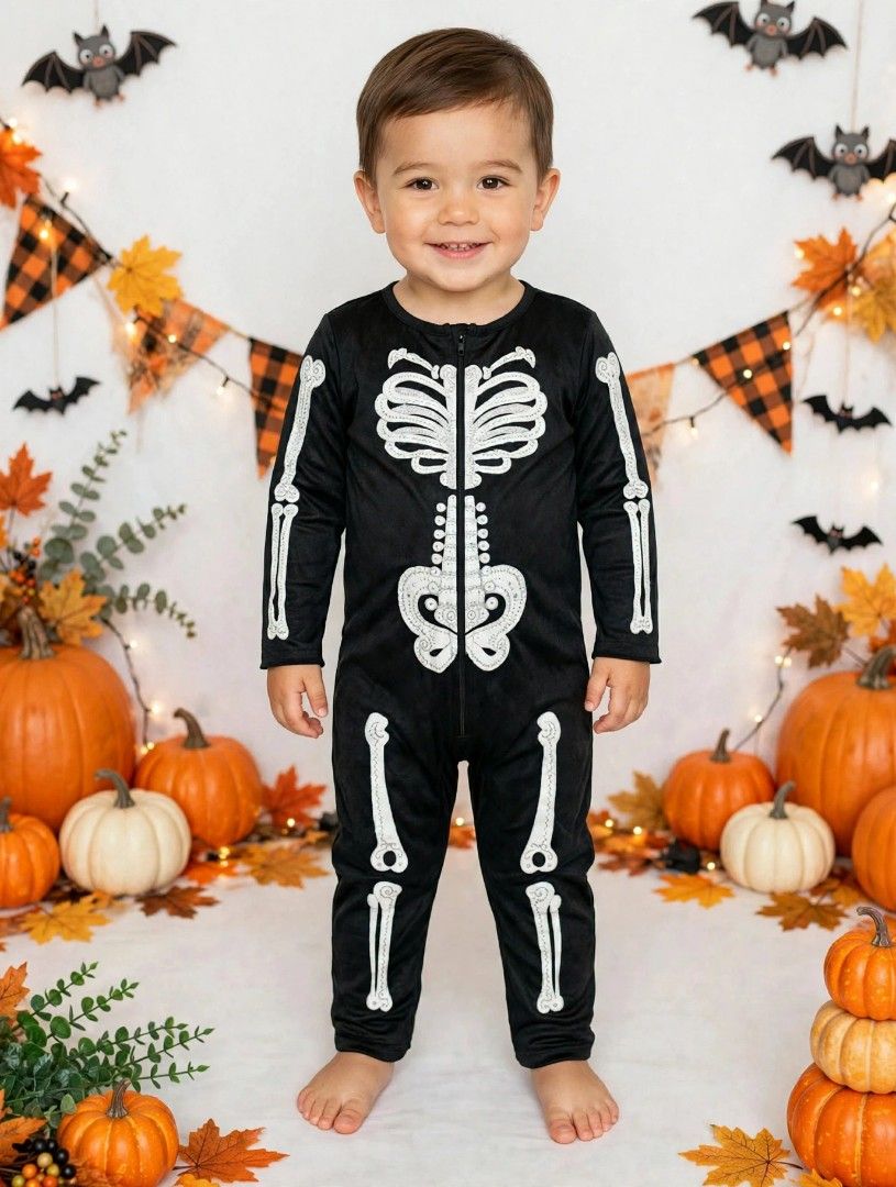 Halloween Skeleton Costume Unisex (Category: Babies & Kids Fashion) located in Bayombong. Submitted by lovethrifting.slay (Listing ID 1470176683, Image 1). Description: Title: Halloween Skeleton Costume Unisex Description: Romper Size: 2-3T Condition: Good as new Flaws: No issue Price: 300 Payment Method: Gcash Delivery Option: J&T (sf shoulder by buyer).