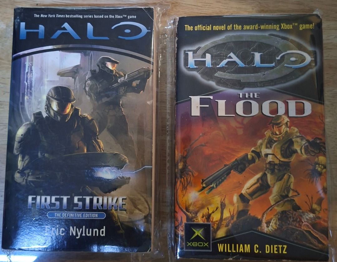 HALO Novel Bundle (Category: Storybooks) located in Quezon City. Submitted by asmodai (Listing ID 1470288396, Image 1). Description: Novels based on the popular HALO Game Bundle includes the following novels: HALO Book : The Flood HALO Book : First Strike The Definitive Edition .