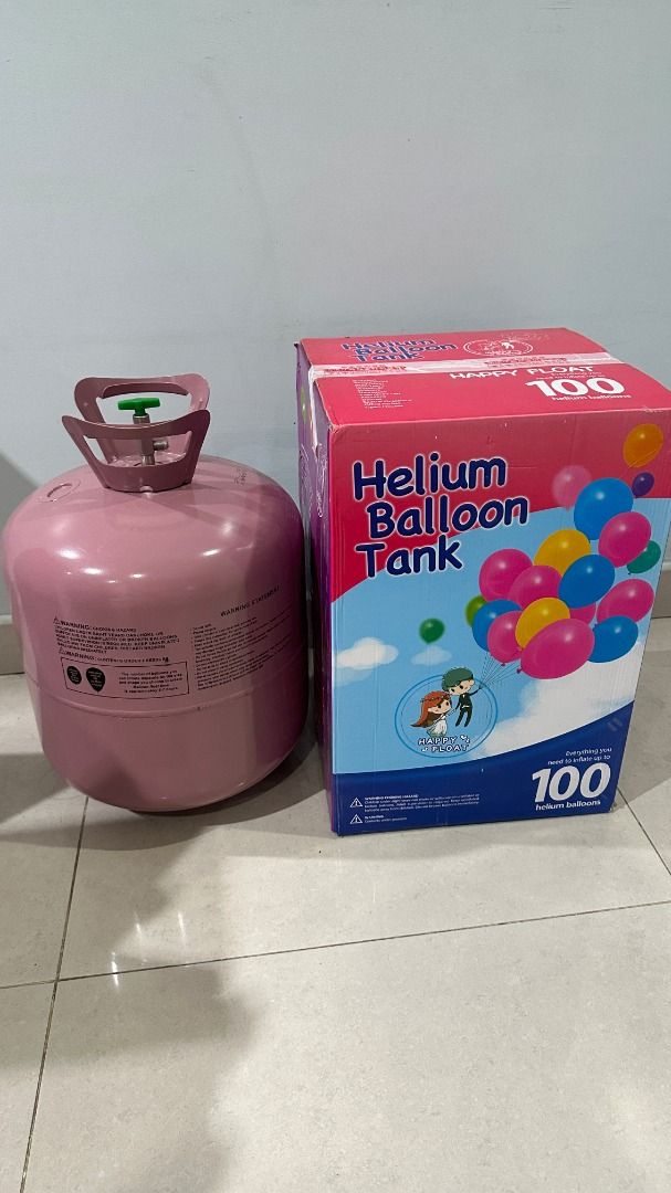 HAPPY FLOAT Portable Disposable Helium Balloon Gas Tank (Up to 100 ...