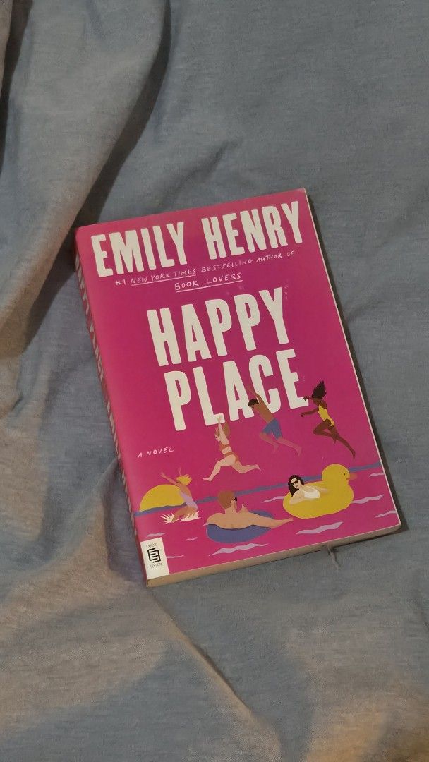 Happy Place by Emily Henry Novel (Category: Storybooks) located in Muntinlupa City. Submitted by pearlbookstore (Listing ID 1470305695, Image 1). Description: - Title & Author: Happy Place by Emily Henry - Edition: International paperback - Condition: Read once, spine looks uncreased, and pages are clean (price sticker still on back cover) - Genre: Bestselling contemporary romance - Fast shipping and reliable seller!.