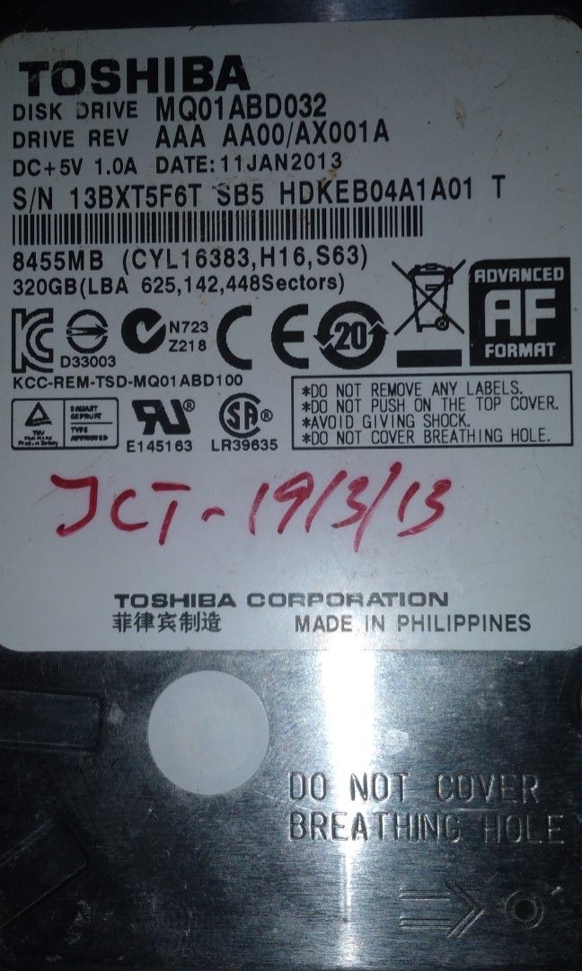 Hardisks (Category: Hard Disks & Thumbdrives) located in Manila. Submitted by calmhorse_d1c9f6 (Listing ID 1470191960, Image 3). Description: for sale 1000 no issue yung mataas galing sa xbox puro games isa sa laptop.pandacan manila.