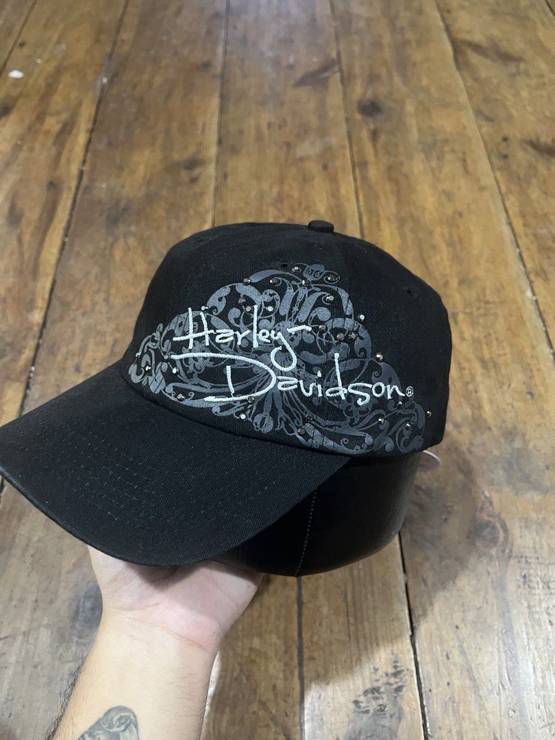 Harley-Davidson Embellished Cap (Category: Caps & Hats) located in Baguio. Submitted by fishy___fish (Listing ID 1470283257, Image 2). Description: Harley-Davidson Embellished Cap Velcro adjuster No issues .