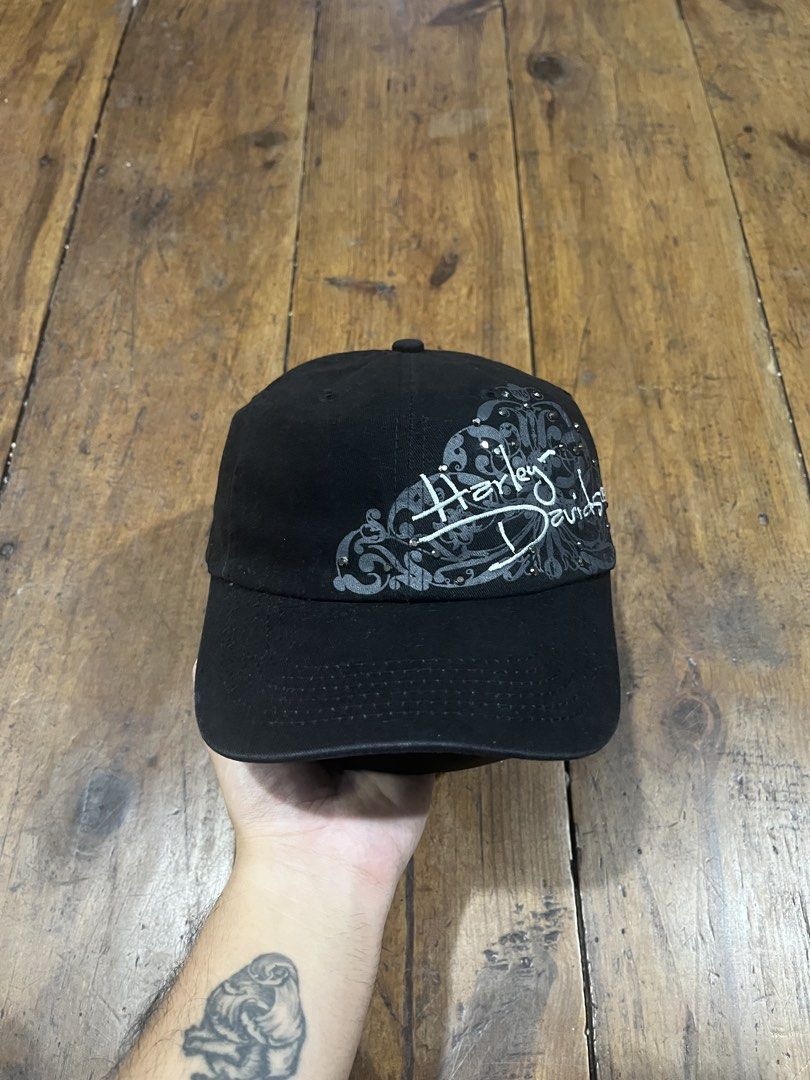 Harley-Davidson Embellished Cap (Category: Caps & Hats) located in Baguio. Submitted by fishy___fish (Listing ID 1470283257, Image 1). Description: Harley-Davidson Embellished Cap Velcro adjuster No issues .