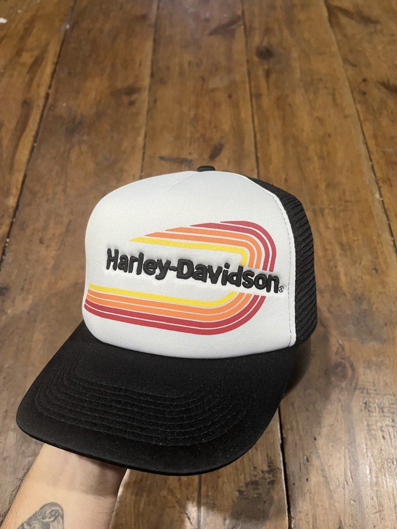 Harley-Davidson Museum Retro Logo Trucker Cap (Category: Caps & Hats) located in Baguio. Submitted by fishy___fish (Listing ID 1470281526, Image 2). Description: Harley-Davidson Museum Retro Logo Trucker Cap Snapback No issues.
