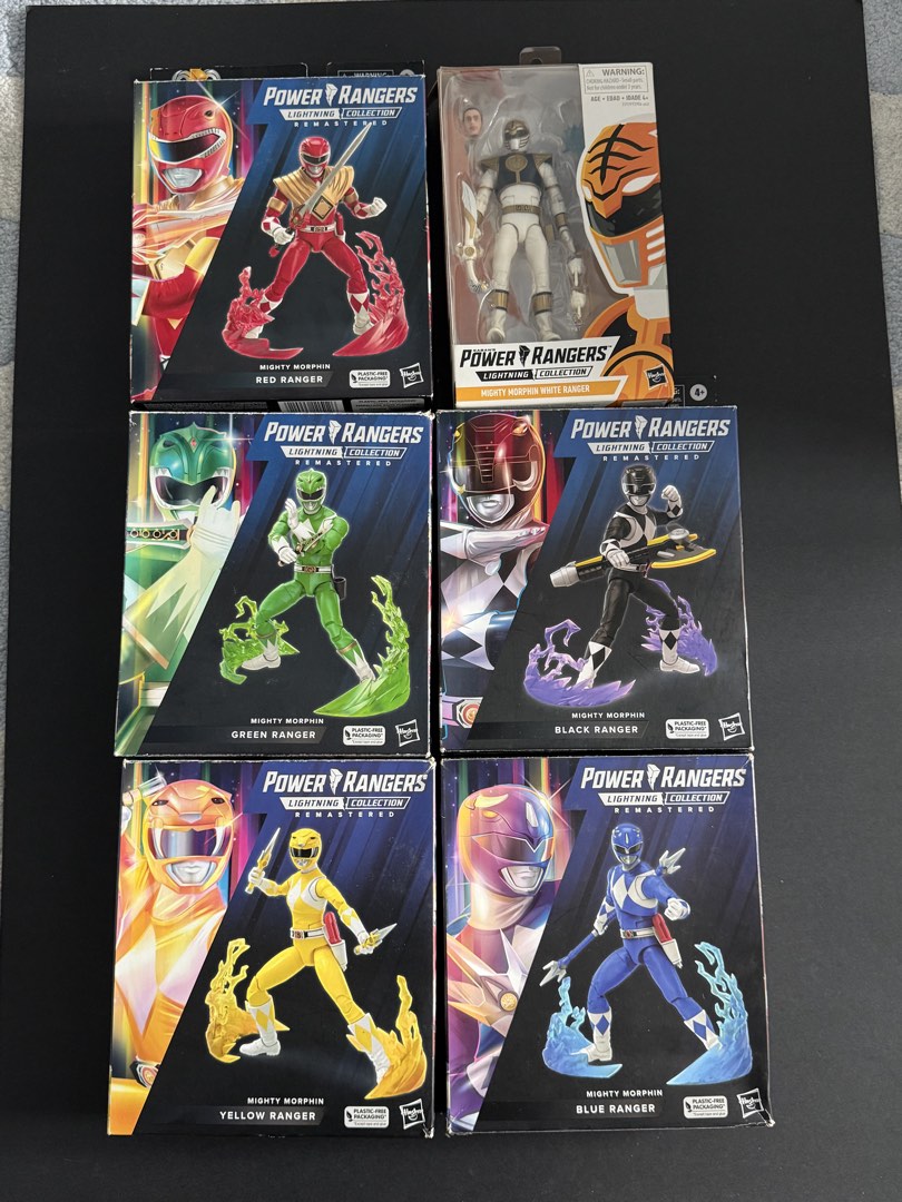 Hasbro Power Rangers Lightning Collection Remastered Mighty Morphin Set ...