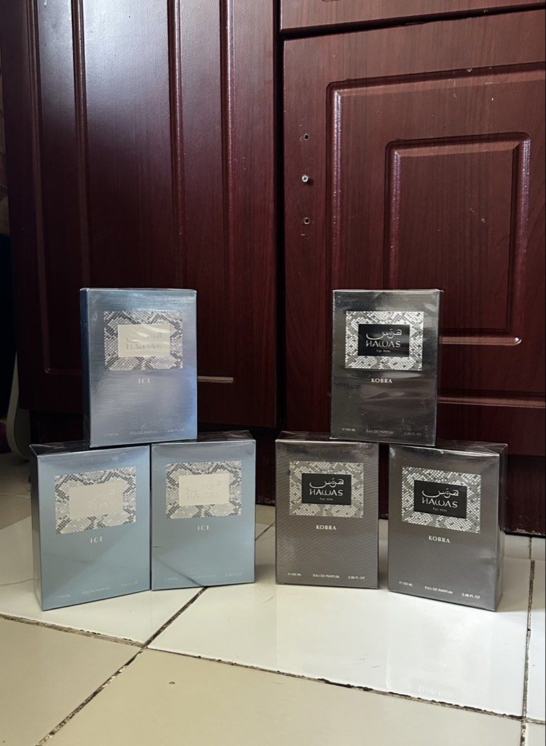 Hawas Ice & Kobra (Category: Fragrance & Deodorants) located in Valenzuela. Submitted by ryza.deocampo (Listing ID 1470187008, Image 1). Description: FOR SALE‼️ Hawas Kobra (3pcs) - 1600 each Hawas Ice (3pcs) - 1600 each - BNIB -ONHAND 📍Valenzuela/Caloocan .