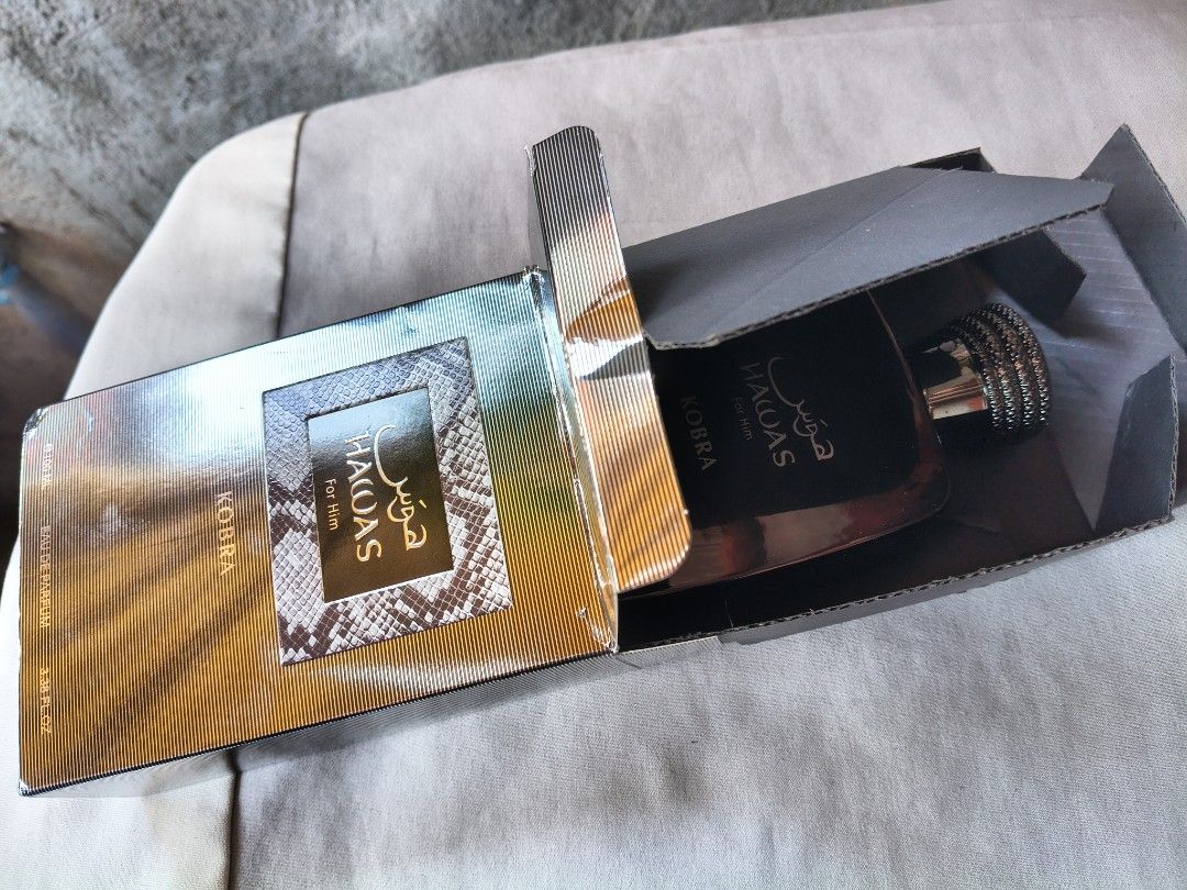 HAWAS KOBRA (Category: Fragrance & Deodorants) located in Manila. Submitted by sepjidawn (Listing ID 1470224748, Image 2). Description: HAWAS KOBRA conditions: almost new size: 100ml ⏹️PRICE; 1,499 🟡with box 🟡mabigat yan takip 🟡almost 30 sprays only 🟡pr3m!um c0py only, but goods na goods yan 🟡goods pang daily mapa office, school etc. 🟡UGALIIN BASAHIN ANG BUONG DETAILS WAG MASYADO EXCITED 🟡NO RETURN POLICY UNA HND AKO MALL/ONLINESHOP ETC. A
