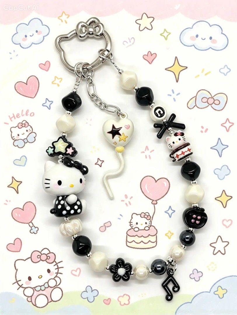 Hello Kitty （分類：文具及工藝 - 手作）位於 Hong Kong。 由 siu_siu 提交（商品編號 1470152403，圖片 1）。簡介： Sanrio Hello Kitty 公仔粒 (正版) 電話繩/掛件 🌈送手機掛繩夾片 (另有其他公仔可揀，可PM) SF 到付 或 郵寄 #FollowIG #mimidiy2025。