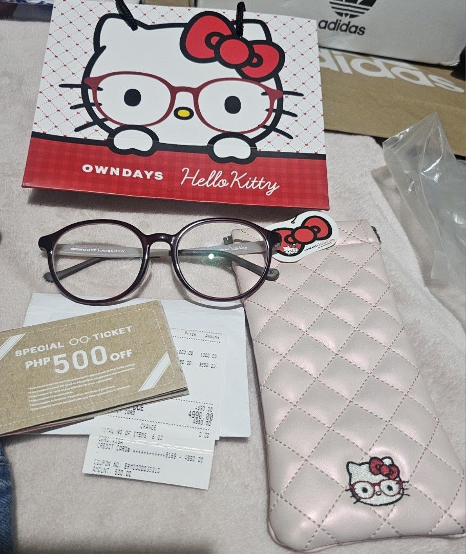 Hello kitty x owndays eyeglasses (Category: Sunglasses & Eyewear) located in Manila. Submitted by onlinesmartshopping12 (Listing ID 1470297935, Image 2). Description: all photos will describe the item will include receipt and 500 voucher.