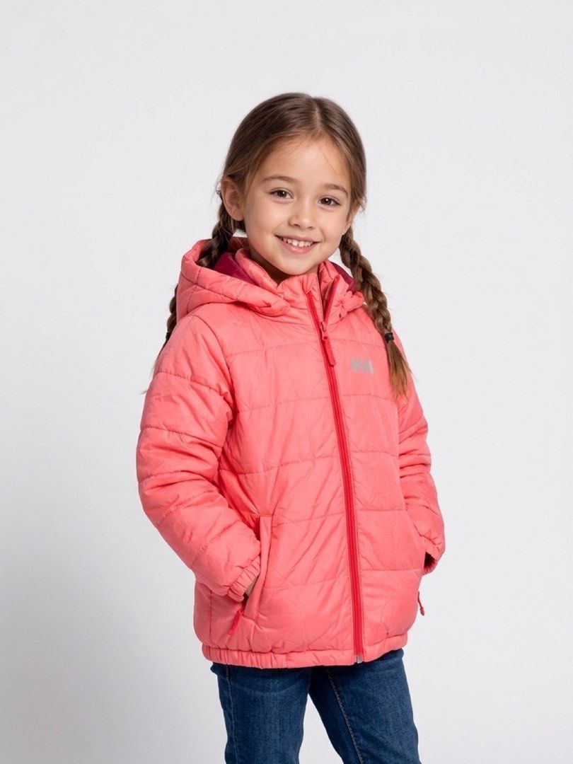 HELLY HANSEN GIRLS HOODED WINTER JACKET (Category: Babies & Kids Fashion) located in Dagupan City. Submitted by size.spectrum (Listing ID 1470265597, Image 1). Description: SIZE 104 FOR 4 YEARS OLD NO FLAWS LIKE NEW SEE PICS FOR DETAILS AND MEASUREMENTS.