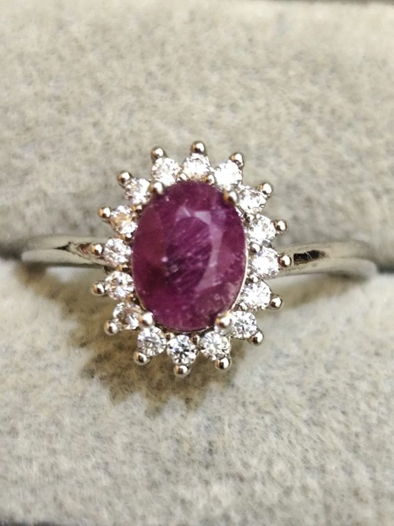 HIGH QUALITY 1.50 carat Natural Burmese Matte Raw Ruby Simple Oval Sunflower Ruby Ring (UV REACTIVE!) (Category: Rings) located in Mandaluyong City. Submitted by allaboutgemsandco (Listing ID 1470146077, Image 2). Description: HIGH QUALITY 1.50 carat Natural Burmese Matte Ruby Simple Oval Sunflower Ruby Ring (UV REACTIVE!) Stone Size: 8.3mmx5.7mm Ring Size: Adjustable Price: Php 600 add shipping fee for less than Php 1000 REASON FOR SALE: Clearin