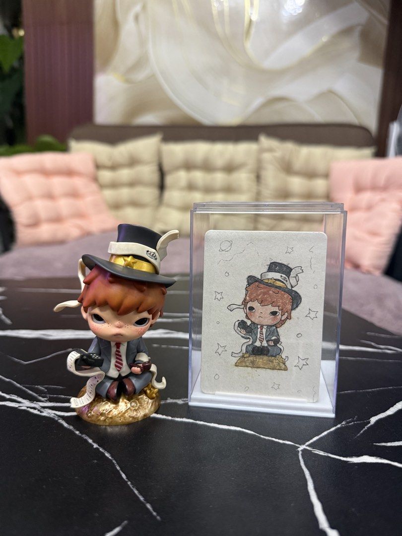 HIRONO (Category: Designer & Blind Box Toys) located in Cainta. Submitted by amswardrobe (Listing ID 1470193464, Image 3). Description: - Authentic Hirono designer vinyl art toys - Available characters: bird suit, reading scholar, top hat businessman, science experiment, and caged blanket figure - Includes matching character card for each piece - Comes with a clear display case - Selling individually or as a bundle - PM to check available designs