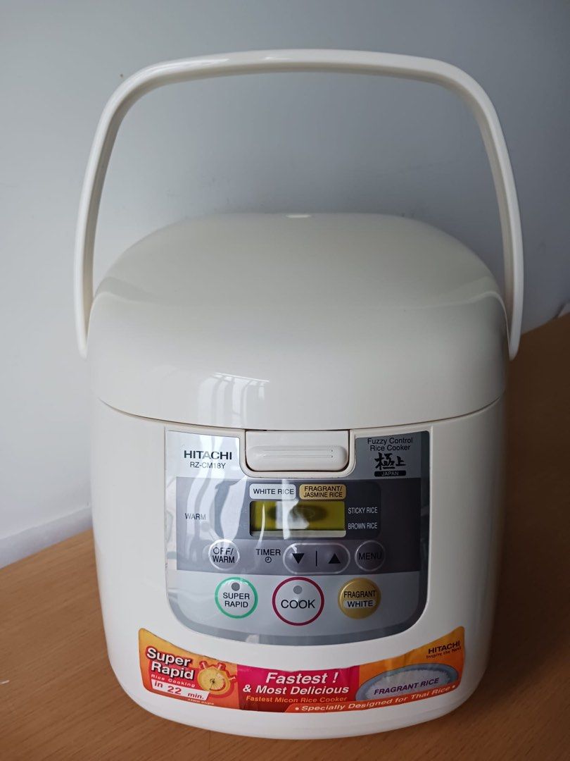 Rice Logic Hitachi RZ-CM18Y 電飯煲 rice cooker, 家庭電器, 廚房電器, 鍋具 - Carousell