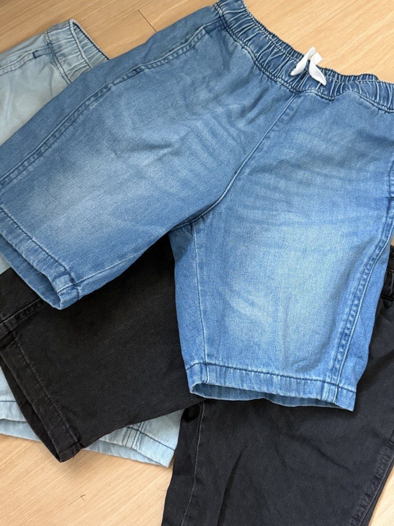H&M Denim Shorts Size 7-8Y (Category: Babies & Kids Fashion) located in Binan City. Submitted by mrsgarcia (Listing ID 1470346558, Image 1). Description: - Brand: H&M - Item: Kids Blue Denim Shorts - Size: EUR 128, US 7, UK 7-8Y, AUS 8 - Material: Comfortable cotton blend denim - Features: Elastic waistband with white drawstring, two back pockets.