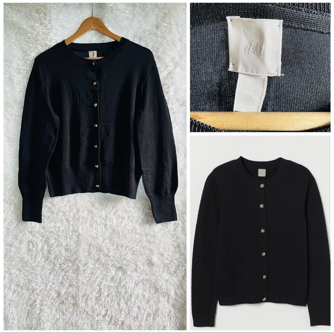 H&M Gold Button Knitted Cardigan (Category: Coats, Jackets and Outerwear) located in Naga. Submitted by tiindahunts (Listing ID 1470274048, Image 1). Description: From Hongkong box!.