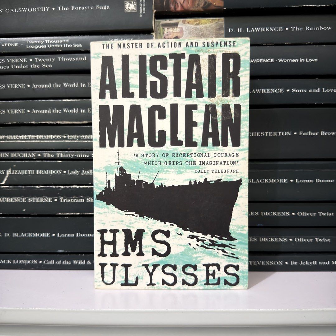 HMS Ulysses by Alistair MacLean paperback book (Category: Storybooks) located in Lingayen. Submitted by readwjane (Listing ID 1470199632, Image 1). Description: - Title: HMS Ulysses - Author: Alistair MacLean - Format: Paperback - Genre: Classic wartime sea story / Historical fiction / Military adventure - Condition: Great read featuring an iconic warship cover design - Perfect for: Fans of action, suspense, and naval history.