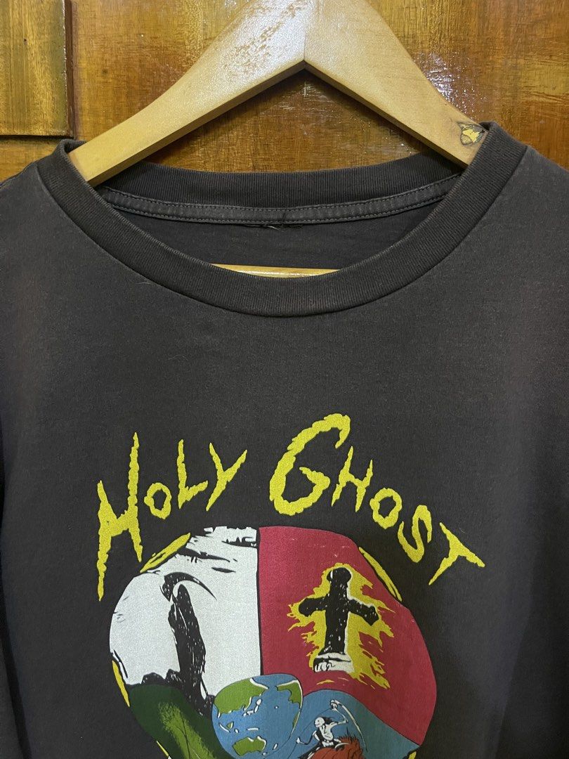 Holy Ghost Shirt (Category: Tshirts & Polo Shirts ) located in Marikina City. Submitted by greatfindsmnlph (Listing ID 1470189506, Image 2). Description: Holy Ghost Shirt Price: 380 Size: XL Width: 25.5 Length: 28 Color: Brown Color Rate: 10/10 Condition: 9.9/10 cut tag Very nice in actual.