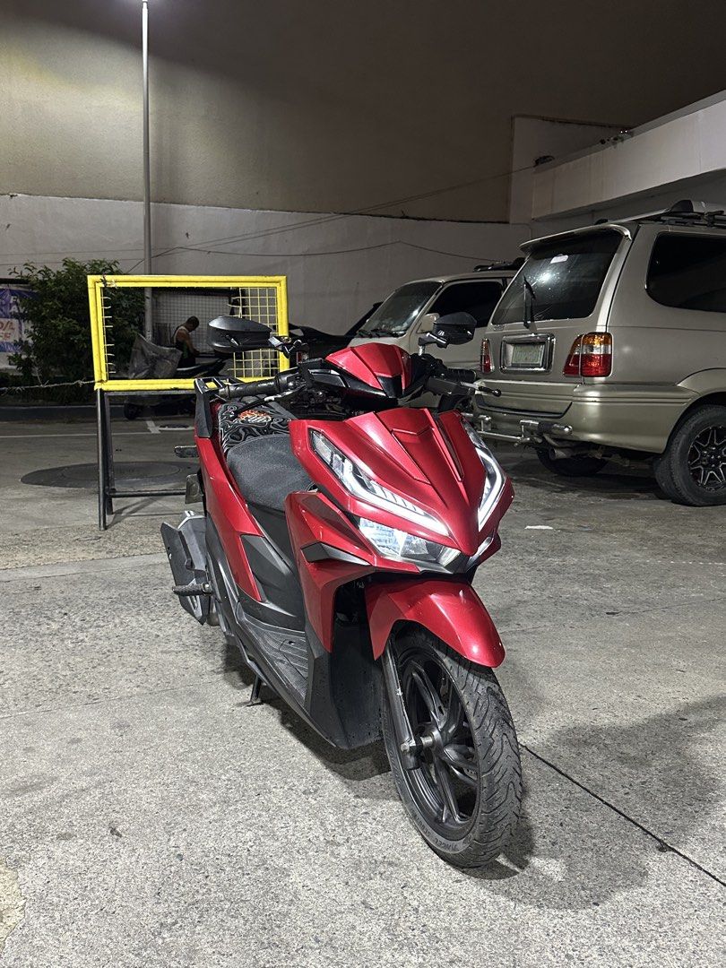 Honda Click Red Scooter (Category: Motorbikes for Sale) located in Pasay City. Submitted by gentlewolf_1a02ae (Listing ID 1470336837, Image 2). Description: FOR SALE: HONDA CLICK V3 2023 MODEL 🔥 📌 UNIT DETAILS: ✅ 2023 Model ✅ First Owner Acquired ✅ 19,XXX KM Original ODO ✅ All-Stock Engine ✅ Good Running Condition ✅ All Lights Working ✅ Registered Until 01/2027 ✅ Complete Original Papers ✅ With OR & Manual Booklet ✅ 2 Original Keys ✅ With IDs, 