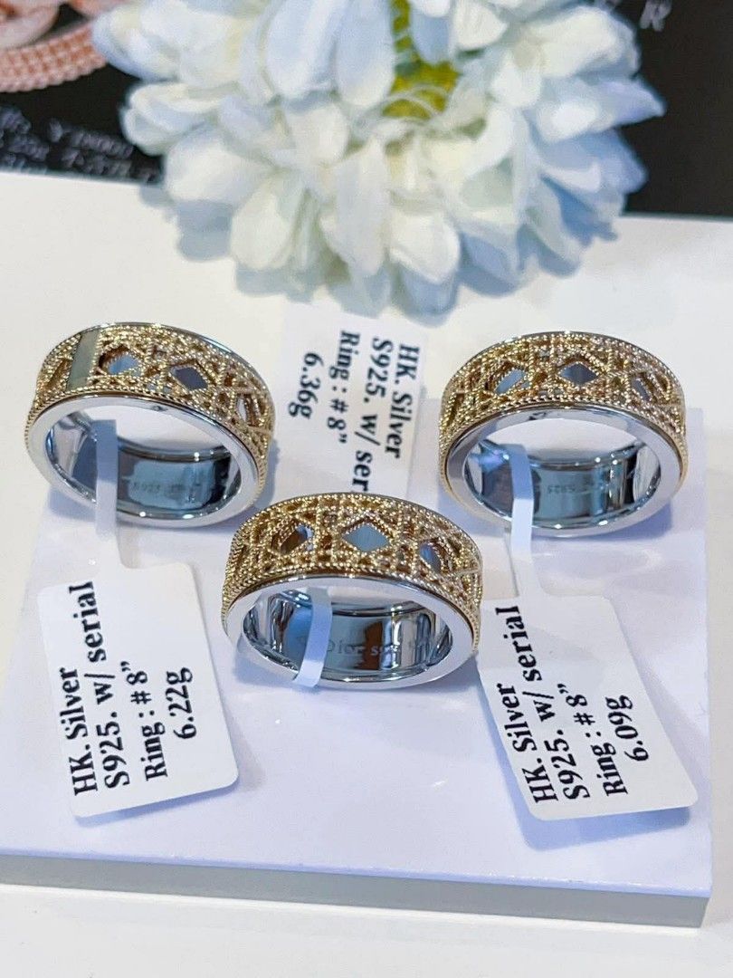 HongKong S925 silver setting Dior inspired ring (Category: Rings) located in Manila. Submitted by bhelgoldseller2ndaccount (Listing ID 1470154995, Image 1). Description: HongKong setting S925 silver Brandnew 900/g.