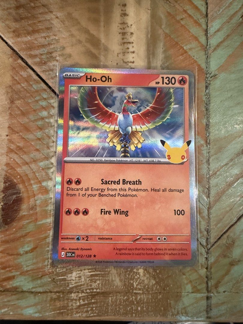 Ho-Oh Pokemon 30th Card (Category: Raw Singles) located in Quezon City. Submitted by bananak1tchen (Listing ID 1470238035, Image 1). Description: RFS: Decluttering MOP: Bank Transfer MOD: J&T/SDD.