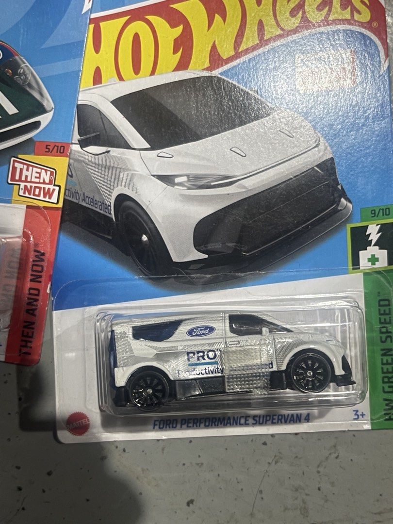 Hot Wheels Ford Performance Supervan 4 (Category: Vehicle & Diecast Models) located in Marikina City. Submitted by starlettonabudget (Listing ID 1470223054, Image 1). Description: - Brand: Hot Wheels - Model: Ford Performance Supervan 4 - Color: White - Series: Green Speed (9/10) - Condition: Brand new, unopened in mint blister pack with crisp corners.