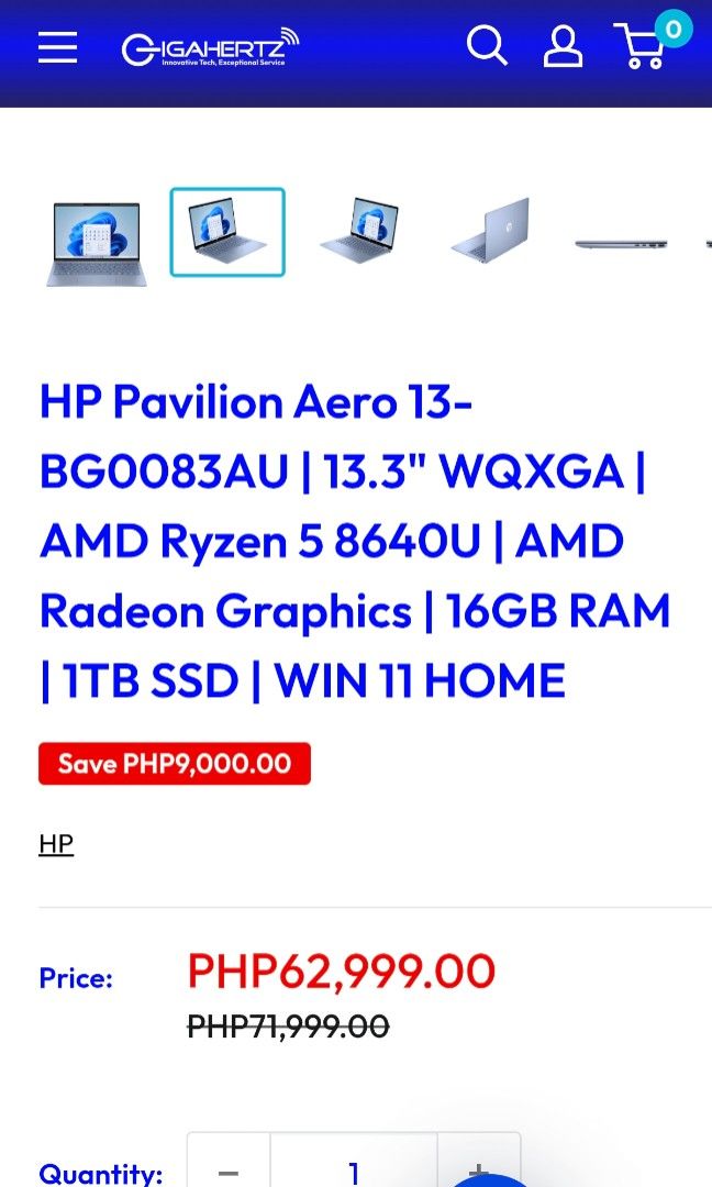 Hp aero (Category: Laptops & Notebooks) located in Mandaluyong City. Submitted by simpleperfection (Listing ID 1470197419, Image 3). Description: hp aero from gigahertz. rfs:only needed windows to run one program. super new im not sure if itis 2 months old. not using as my daily laptop :) super light. lighter than my macbook air :) a little less than 1kg or 950grams only. specs are on this link [External link].