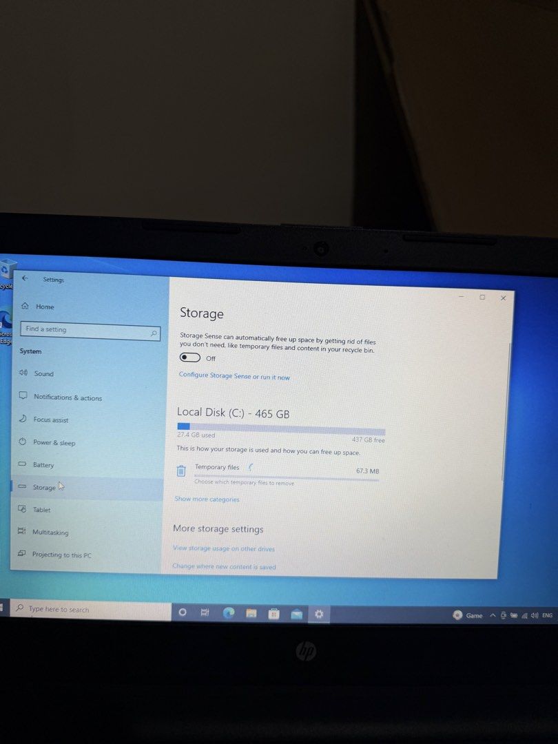 HP Laptop Intel Core i5 500GB HDD Windows 10 (Category: Laptops & Notebooks) located in Marikina City. Submitted by asexy (Listing ID 1470172406, Image 3). Description: - Brand/Model: HP Laptop (Black) - OS: Windows 10 Home - Processor: Intel Core i5 @ 2.20GHz - Memory: 4GB RAM - Storage: 465GB Local Disk - Keyboard: Full-size with numeric keypad - Design: Textured lid finish with central HP logo - Inclusion: Original power adapter included (as s