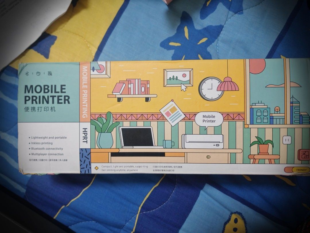 HPRT Mobile Printer Portable Bluetooth Inkless Printer (Category: Printers, Scanners & Copiers) located in Makati City. Submitted by brooklyn87370 (Listing ID 1470206299, Image 2). Description: - Brand: HPRT Portable Mobile Printer - Inkless printing technology using continuous paper rolls - Bluetooth connectivity for sharing among multiple users - Lightweight and travel-friendly design for work or creative projects - Pristine, straight-edged box