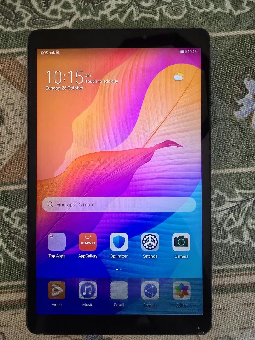 Huawei Matepad T8 (Category: Android) located in Manila. Submitted by KurtD (Listing ID 1470286620, Image 1). Description: Issue - lcd sa baba nagkaron ng black makikita sa pic replaced lcd na din sya and may mga dents at uka lang sa mga side. Touchable po yung black sa baba. then may basag po sa part ng baba. Makunat battery and matibay ang tablet Good for kids sa watching. Negotiable.
