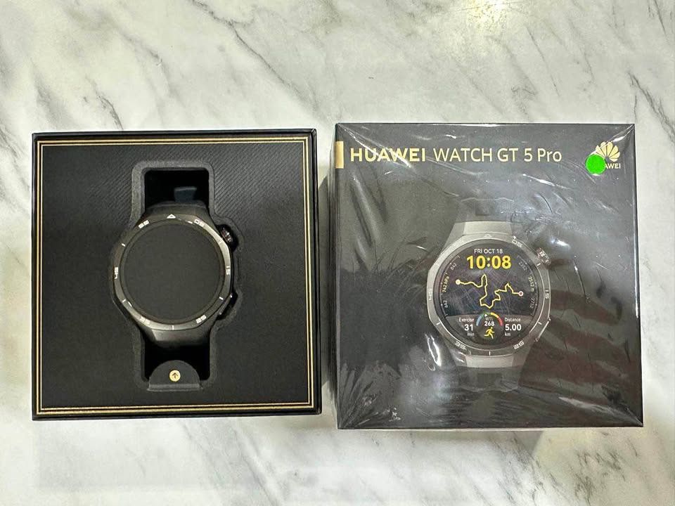 HUAWEI WATCH GT 5 Pro, Fesyen Pria, Jam Tangan di Carousell