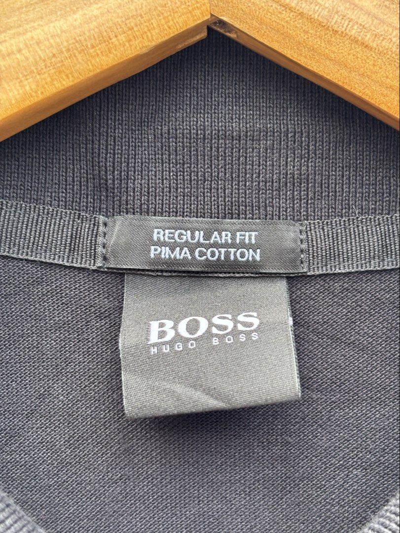 HUGO BOSS (Category: Activewear) located in Dasmarinas. Submitted by arthrthriftcop. (Listing ID 1470168906, Image 3). Description: Hugo boss polo shirt Authentic Embroidered chest logo Like new condition Color condition 9.8/10 Color vary due to lighting No issue Size: Small Actual size via tape measure W19 pit to pit L26 feel free to inquire quick replies .