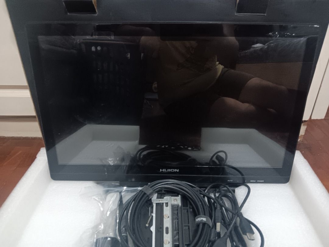 Huion Kamvas GT-191 Pen Display Tablet (Category: Monitor Screens) located in Caloocan City. Submitted by jeyms16 (Listing ID 1470311410, Image 3). Description: Huion Kamvas GT-191 graphics pen display (19 inches). Includes original box, stylus pen (rechargeable) with holder, power adapter, HDMI and other connection cables. Great setup for artists wanting a desktop pen display. RFS: bought new tablet, not using it anymore Mode of Payment: GCash.