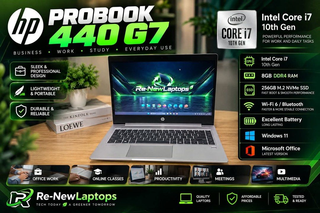 I7 10TH GEN HP PROBOOK 440 G7 (Category: Laptops & Notebooks) located in Manila. Submitted by reginedetera (Listing ID 1470264408, Image 3). Description: Nasa picture po ang specs With 1month warranty With freebies Loc: Pasig .