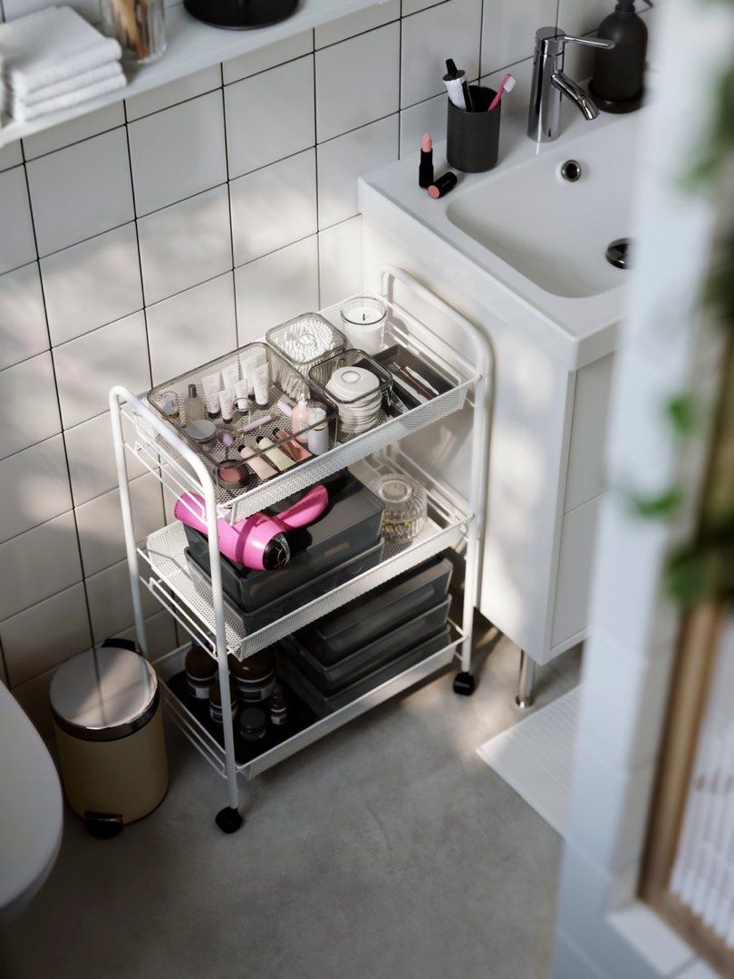 Ikea 3-Tier Hornavan Trolley, Furniture & Home Living, Home Improvement ...