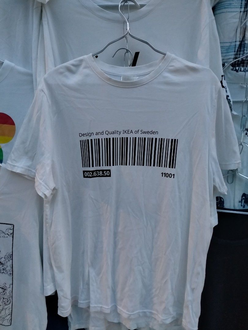 IKEA Barcode Graphic Tee White L/XL (Category: Shirts) located in Davao. Submitted by ervinpolino09 (Listing ID 1470253055, Image 1). Description: - Authentic IKEA 2020 Edition graphic tee - Color: White - Size: L/XL - Design: Barcode and lettering on the front, classic IKEA logo on the back - Style: Crew neck, short sleeves - Condition: Excellent / Well-maintained - Perfect for streetwear and IKEA enthusiasts.
