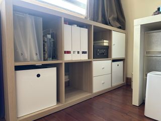 IKEA KALLAX Shelving unit white, 傢俬＆家居, 傢俬, 櫃子、組合櫃及置物架 - Carousell