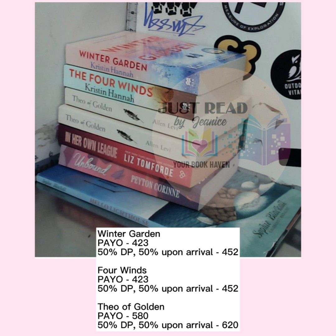 In transit books (Category: Storybooks) located in Bantayan. Submitted by justreadbyjeanice (Listing ID 1470218298, Image 2). Description: 📚 AVAILABLE BOOKS📚 (In-transit via Sea Cargo) • ETA 3–5 months (January - March 2027) 🇺🇸 US Paperback/Hardcover 💌 Enjoy ₱15 SF discount per book 📍 Location: Cebu 💰 PAYO/50% DP, 50% upon arrival with minimal fee 💸 MOP: GCash / Bank Transfer 📦 MOD: Direct J&T 🔔 REMINDERS 📌 No refund once the order is 