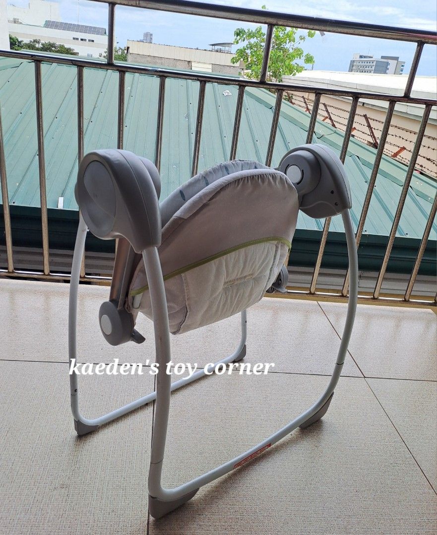 Ingenuity Comfort 2 go Portable Swing (Category: Infant Playtime) located in Cebu City. Submitted by kaedenscebu (Listing ID 1470315706, Image 3). Description: Ingenuity Comfort 2 go Portable Swing ▪︎Age suitable : Newborn upto 9mon ▪︎5points safety harness ▪︎Features : 6 automatic swing speed ▪︎Built in melodiew & sounds ▪︎Adjustable volume ▪︎Easy to fold & unfold ▪︎Lightweight easy to carry ▪︎WhisperQuiet motor ▪︎Battery included ▪︎Srp 8k Prelo