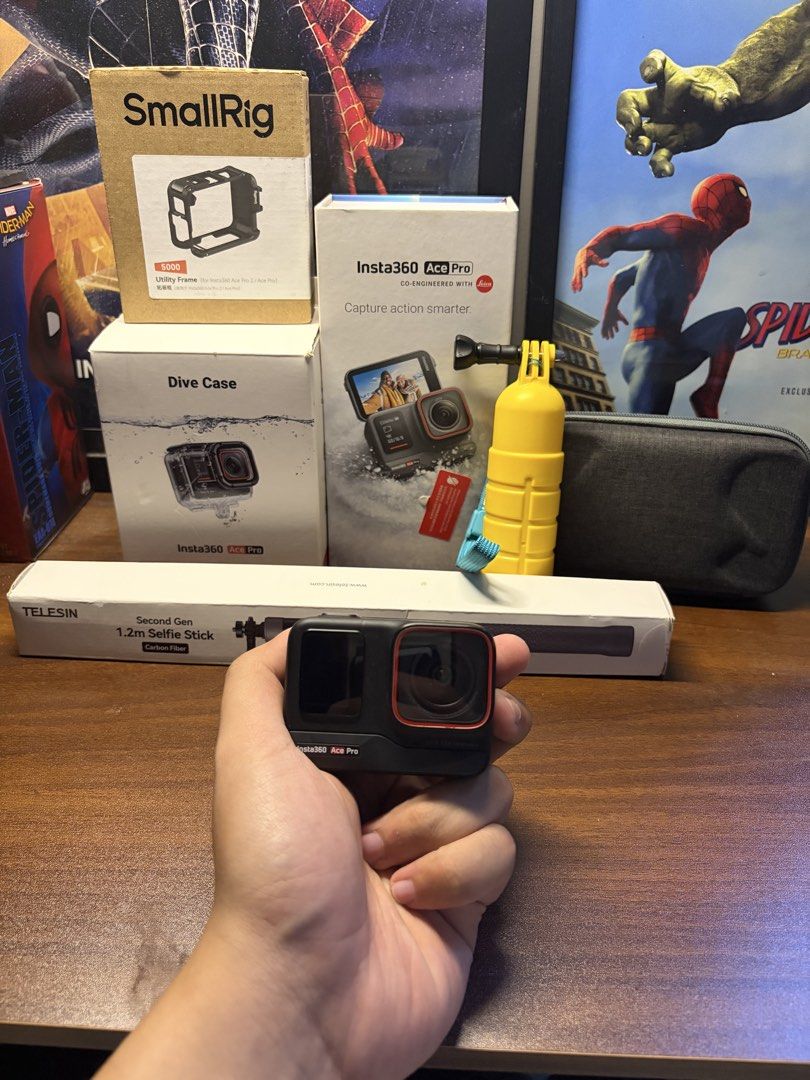 Insta360 Ace Pro 1 Leica (Category: Cameras) located in Valenzuela. Submitted by ChiasCloset (Listing ID 1470166730, Image 1). Description: Insta360 Ace Pro 1 Leica Price: ₱16,000 FIX Inclusions: * Telesin Selfie Stick * Ace Pro Dive Case (worth ₱3,990) * Camera Bag * Telesin Floater * SmallRig Utility Frame Details: * No SD card included Location: Valenzuela or MOA.