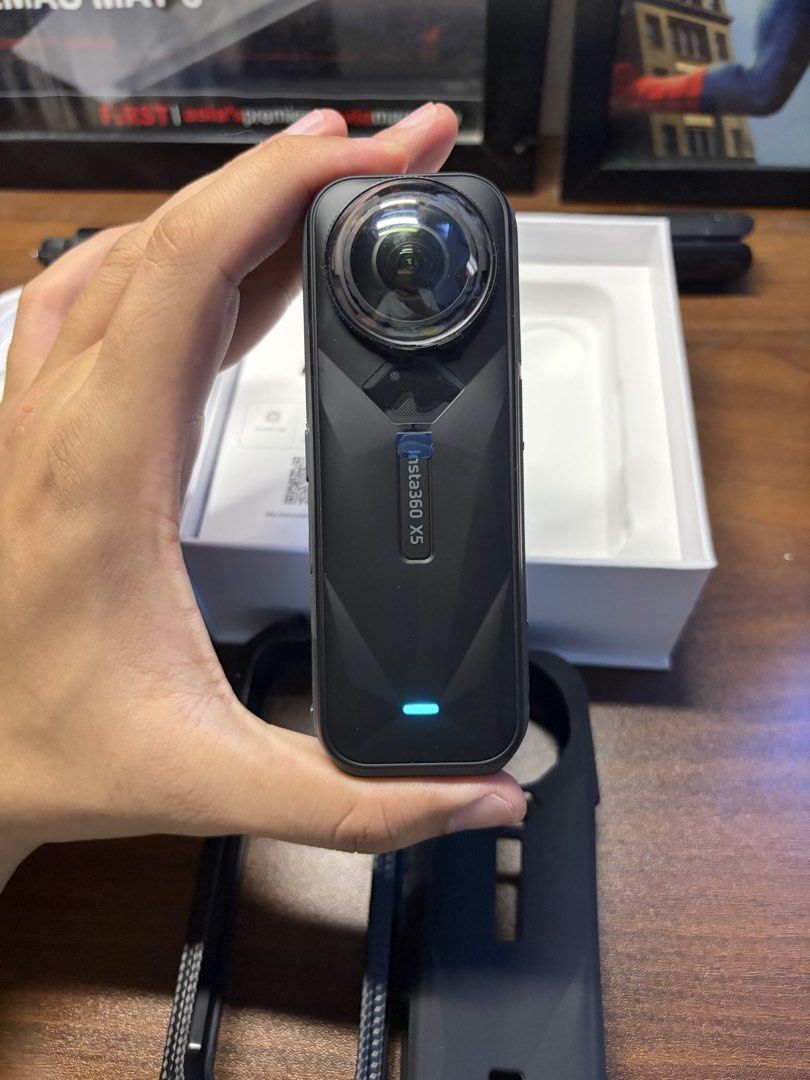 Insta360 X5 Camera with Box and Accessories (Category: Cameras) located in Valenzuela. Submitted by ChiasCloset (Listing ID 1470168590, Image 2). Description: Insta360 X5 Price: ₱26,000 Inclusions: * Camera Lens Guard * Utility Frame * Silicone Protective Cover * Invisible Selfie Stick (No Brand) Details: * Purchased August 2026 * No longer using Location: Valenzuela or MOA.