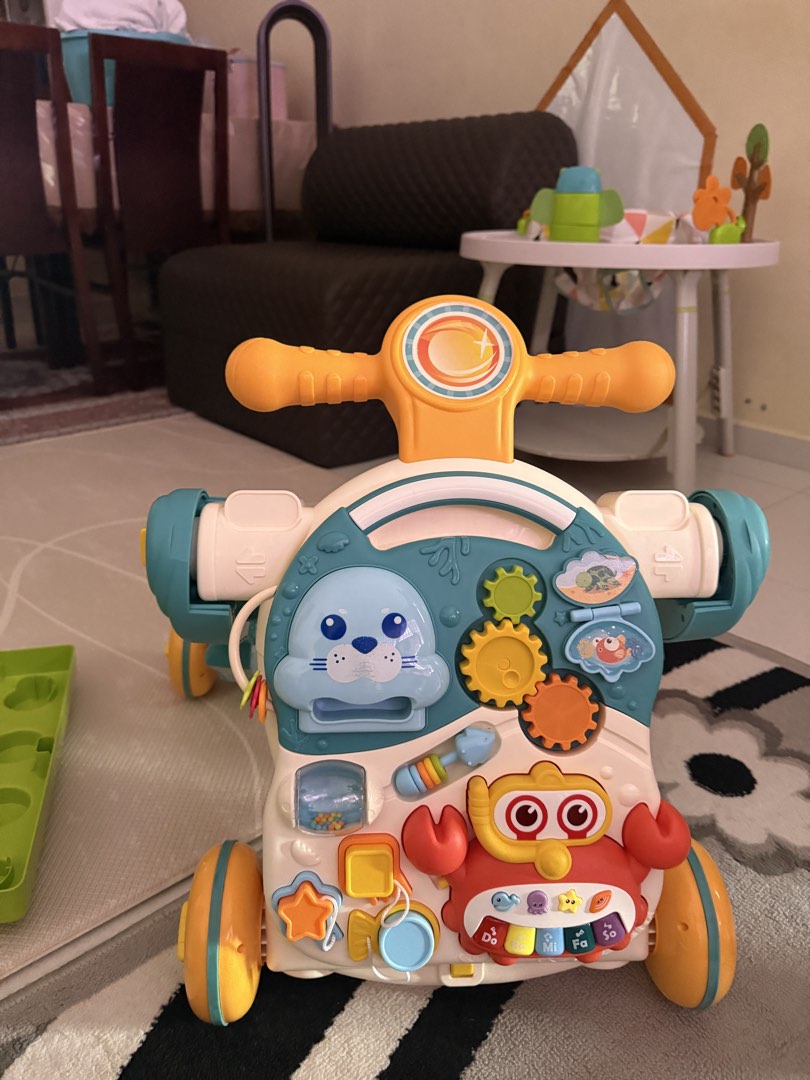 Walkier Baby Interactive Baby Walker with Musical Crab and Activities, Babies & Kids ...