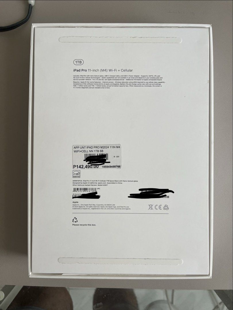 iPad Pro M4 1TB Cellular w/ Pencil Pro & Magic Keyboard (Category: iPad) located in Taguig. Submitted by cellp3 (Listing ID 1470216463, Image 1). Description: iPad Pro M4 11-inch 1TB Storage | Wi-Fi + Cellular Smooth 💯 Almost New Condition 96% Battery Health Bundle includes: • Magic Keyboard • Apple Pencil Pro Meet-up locations: 📍 Manila Doctors Hospital — weekdays 📍 EGI Taft Towers — weekends 💰 Payment: GCash or cash 🚚 Lalamove available. S