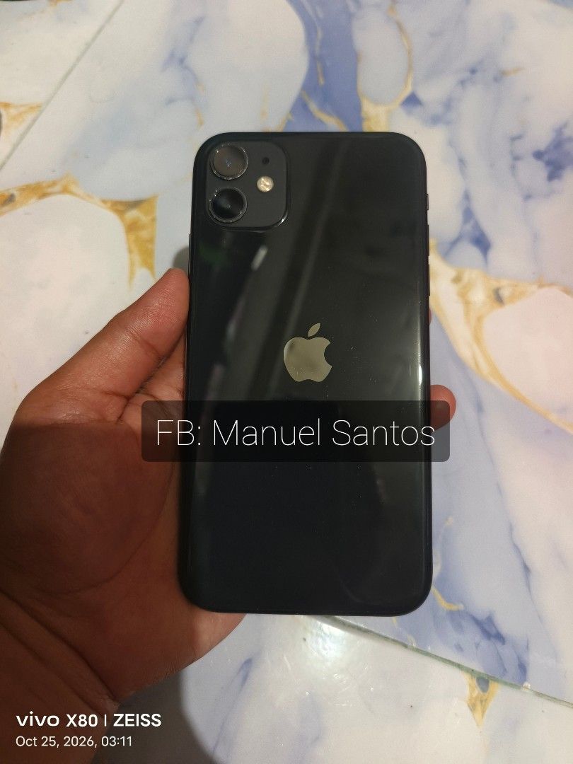 iPhone 11 256GB 97BH replaced OLED, battery (Category: iPhone 11 Series) located in Sual. Submitted by kakais_bazaar (Listing ID 1470259637, Image 1). Description: ✨ 𝗙𝗢𝗥 𝗦𝗔𝗟𝗘 iPhone 11 256GB - ₱9,000 Unit & cases only ✅ All working - truetone, face ID, wifi, bluetooth, camera ✅ Openline, no SIM restrictions ✅ 97% BH ⚠️ Replaced OLED screen & battery Paint chips, normal sa secondhand 📍Sual, Pangasinan 🚚 Meetup sa malapit or LBC COP/COD PM