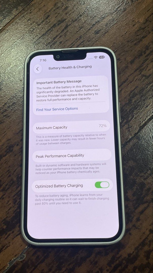 Iphone 13 128 GB (Category: iPhone 13 Series) located in Antipolo. Submitted by tatayjq (Listing ID 1470264762, Image 3). Description: Iphone 13 128GB Front and back screen are in good condition but with few scratches and does not affect the performance Battery health at 72% original never replaced. Unit is never replaced or fixed True tone working Apple Id is logged out Issue: Front camera not working after upgrade Face ID not working. Antipolo 