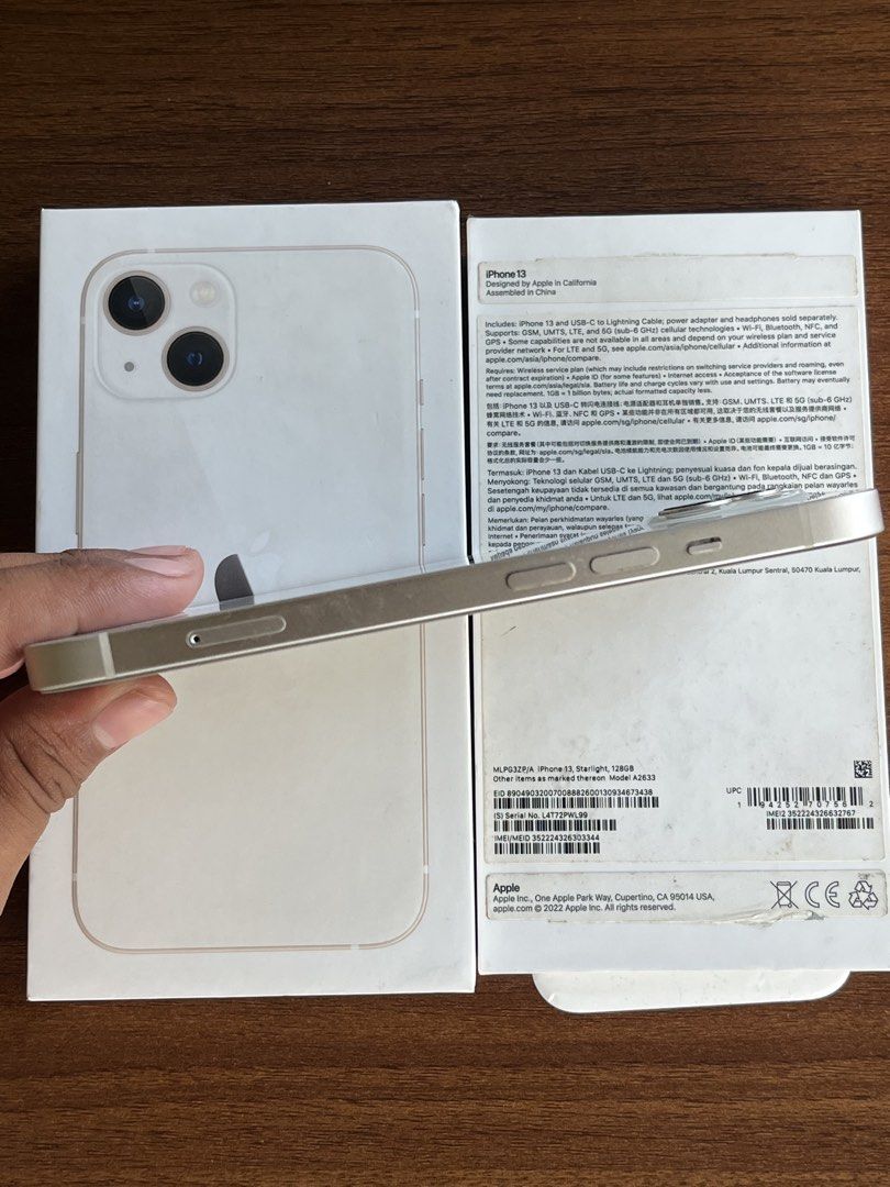 iPhone 13 128gb STARLIGHT (Category: iPhone 13 Series) located in Manila. Submitted by iswitch (Listing ID 1470279978, Image 2). Description: ₱15,800 For SALE or SWAP to lower ios!!🍎 iPhone 13 128gb STARLIGHT With Diagnostic Results✅ ZP/A variant Smart/TNT Sim Only iOS version 27.0.1 Truetone ✅ Face ID✅ 85% battery health🔋 All workings No issue✅ No repair history✅ NTC Approved🇵🇭 Inclusion: Unit Case Original Box Unli check upon meet up No ret