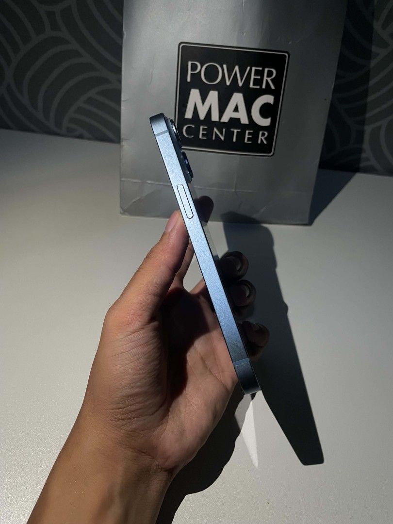 IPHONE 14 BLUE (Category: Other Gadgets) located in San Mateo. Submitted by kgg.co (Listing ID 1470323390, Image 2). Description: sale or swap (ios only) pass sa low baller, presyong iP13 na 'yan Details: Variant: Local Storage: 128gb Battery health: 76% No repair history Ntc Approved Any sim ○ Fully functional | unli test and reset ○ No issue, minimal paint chips only Inclusion: PMac paper bag, unused tempered glass, cases and cord Location: Mon