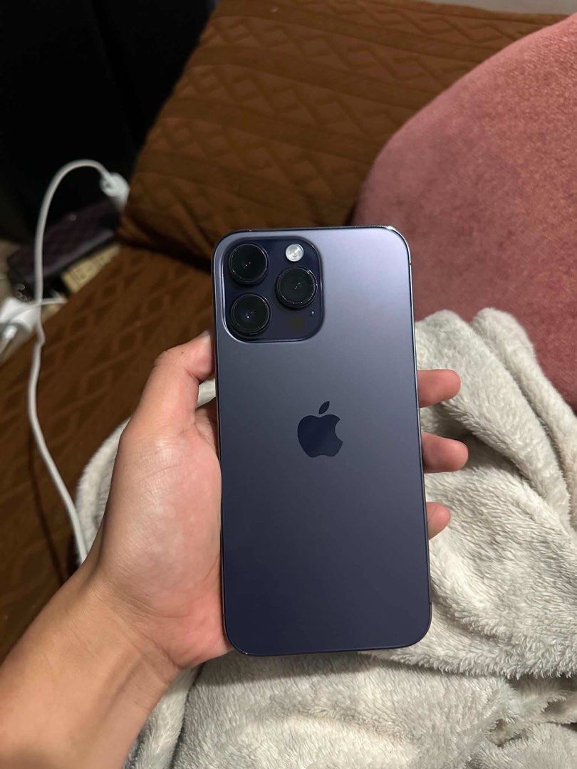 IPHONE 14 PRO MAX 128 GB DEEP PURPLE FU NTC (Category: iPhone 14 Series) located in Navotas City. Submitted by ivioma601 (Listing ID 1470342776, Image 1). Description: IPHONE 14 PRO MAX 128 GB - DEEP PURPLE For Sale / Swap ✅ 77% Battery Health ✅ 99% Smooth ✅ Factory Unlocked ✅ No SIM Restriction (SIM and eSIM) ✅ NTC Approved (ZP/A) ✅ No issues ✅ No History of Repair ✅ No Dents or Scratches Inclusions 📍Unit 📍Original Box with the same IMEI numbe