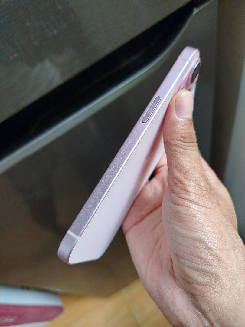 iphone 15 128gb fu ntc 84bh (Category: iPhone 15 Series) located in Quezon City. Submitted by acecon (Listing ID 1468209754, Image 3). Description: iphone 15 128gb factory unlocked/anysim pink selling 24,999php swapping is higher swap sa android ,ios,ipad,tablet slightly negotiable 96% smooth (sign of usage,check photo) 84batt health ntc approved orig unit orig box case no issue not repaired not boosted all working properly antipolo cubao trinoma