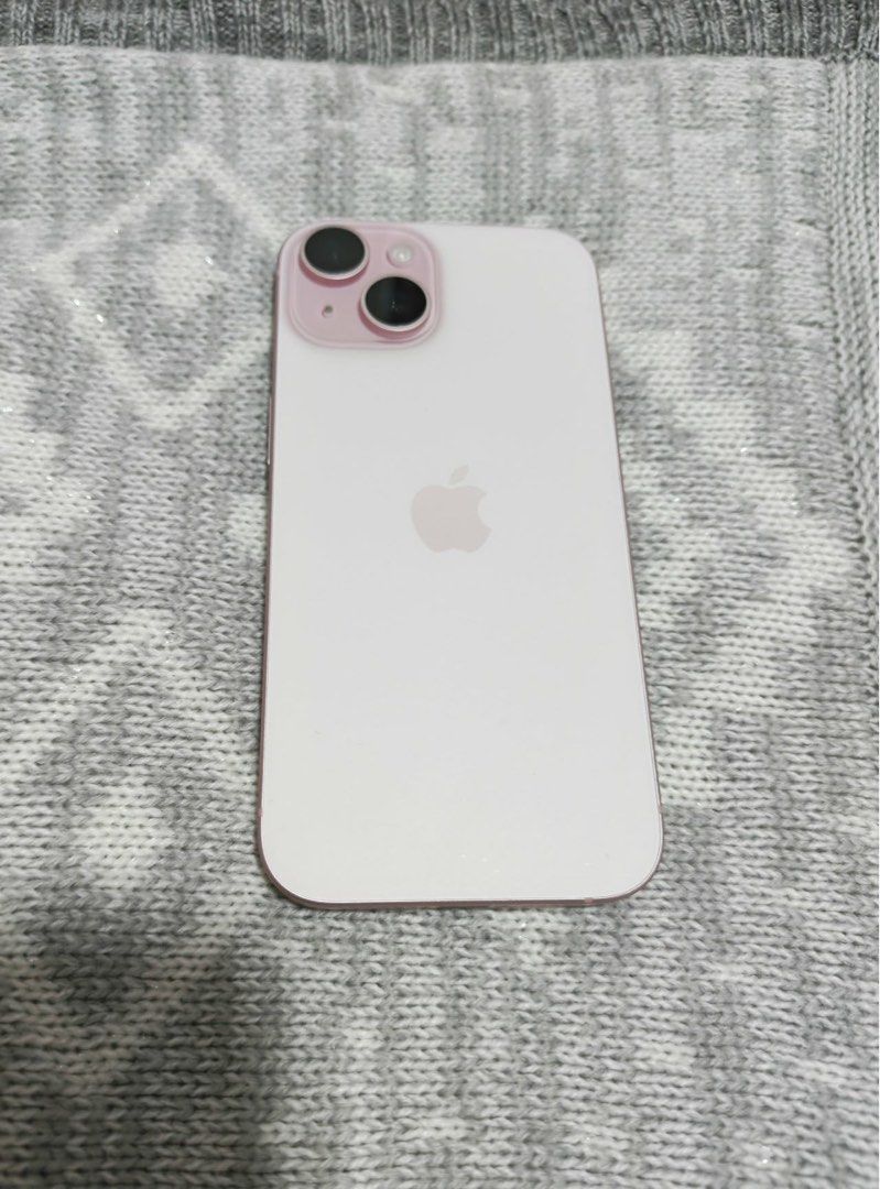 Iphone 15 Pink 256gb (Category: iPhone 15 Series) located in Manila. Submitted by cutiesquirrel.0717 (Listing ID 1470298030, Image 1). Description: Lady-owned phone 83% Batt Health No issue No scratches New screen protector with 7 phone cases, box and original type c-apple charger. PM me for other information.