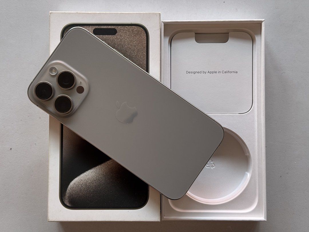 IPHONE 15 PRO MAX 256GB NATURAL TITANIUM (Category: iPhone 15 Series) located in Lipa City. Submitted by kiroooooo (Listing ID 1470245353, Image 2). Description: FOR SALE/SWAP PLUS CASH IPHONE 15 PRO MAX Natural titanium 256gb ✔️ Powermac Purchased ✔️ 87% Battery Health ✔️ Zp/a Variant, Ntc Approved🇵🇭 ✔️ Factory unlock ✔️ No Repair History ✔️ Physical Sim and Esim Supported ✔️ Openline ✔️ No Issue ✔️ Complete inclusions Inclusions: ORIGINAL BOX